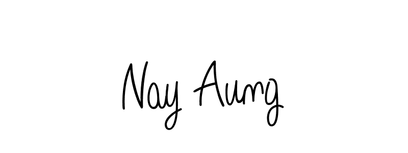 You should practise on your own different ways (Angelique-Rose-font-FFP) to write your name (Nay Aung) in signature. don't let someone else do it for you. Nay Aung signature style 5 images and pictures png