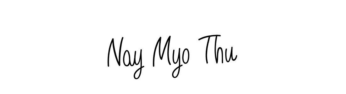 Nay Myo Thu stylish signature style. Best Handwritten Sign (Angelique-Rose-font-FFP) for my name. Handwritten Signature Collection Ideas for my name Nay Myo Thu. Nay Myo Thu signature style 5 images and pictures png