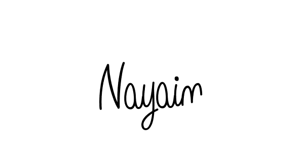 Design your own signature with our free online signature maker. With this signature software, you can create a handwritten (Angelique-Rose-font-FFP) signature for name Nayain. Nayain signature style 5 images and pictures png