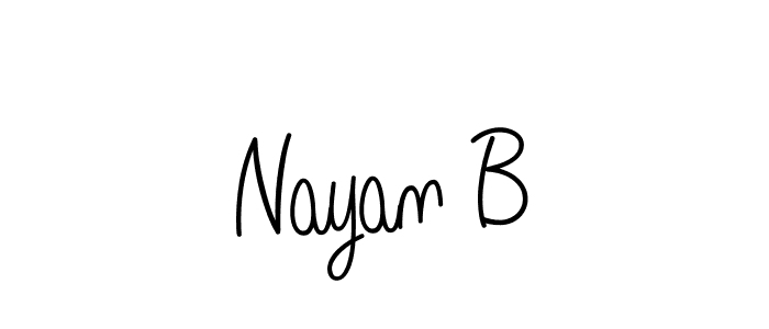 Make a beautiful signature design for name Nayan B. Use this online signature maker to create a handwritten signature for free. Nayan B signature style 5 images and pictures png