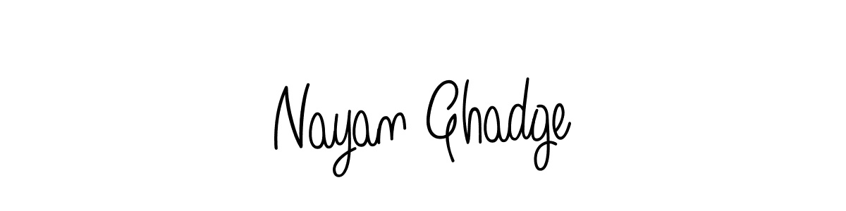 Design your own signature with our free online signature maker. With this signature software, you can create a handwritten (Angelique-Rose-font-FFP) signature for name Nayan Ghadge. Nayan Ghadge signature style 5 images and pictures png