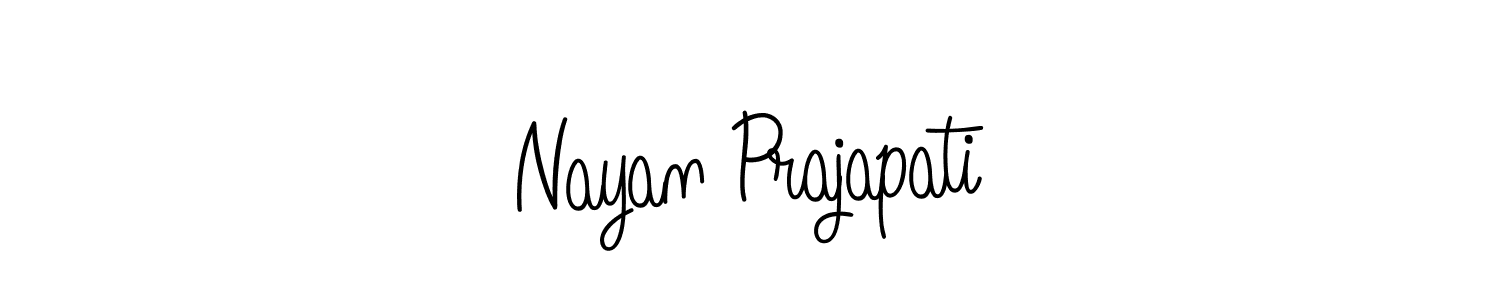 Create a beautiful signature design for name Nayan Prajapati. With this signature (Angelique-Rose-font-FFP) fonts, you can make a handwritten signature for free. Nayan Prajapati signature style 5 images and pictures png