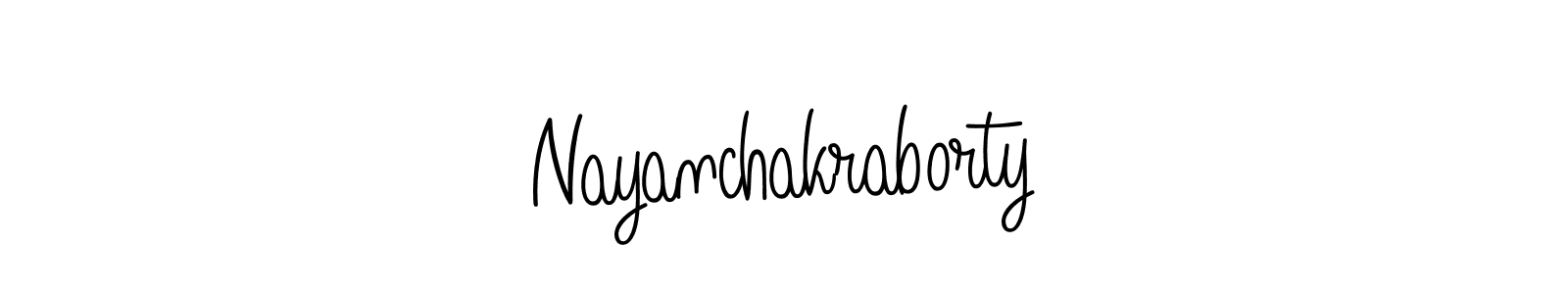 Make a beautiful signature design for name Nayanchakraborty. With this signature (Angelique-Rose-font-FFP) style, you can create a handwritten signature for free. Nayanchakraborty signature style 5 images and pictures png