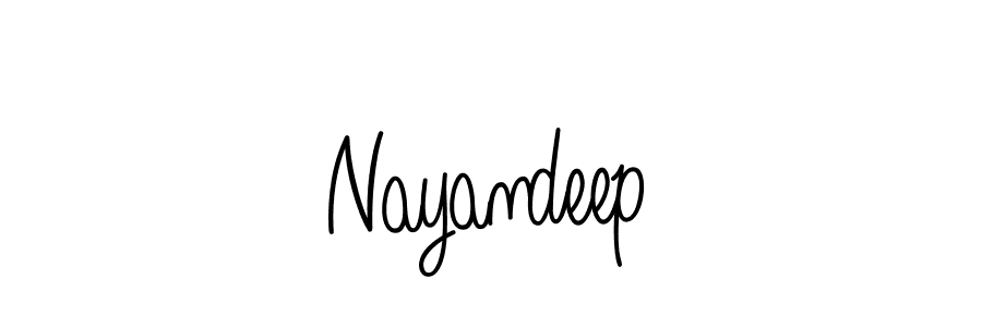Design your own signature with our free online signature maker. With this signature software, you can create a handwritten (Angelique-Rose-font-FFP) signature for name Nayandeep. Nayandeep signature style 5 images and pictures png