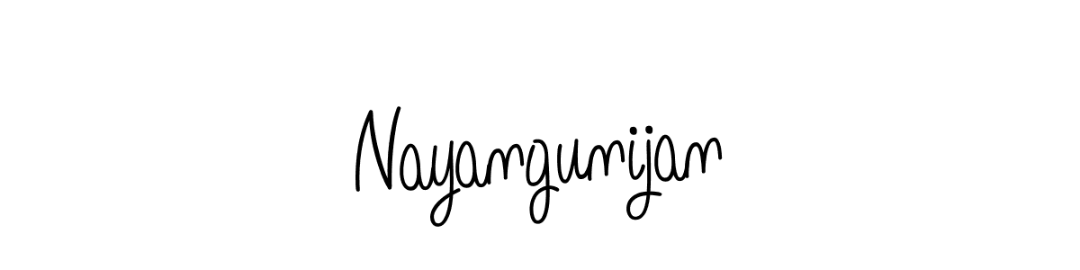 How to Draw Nayangunijan signature style? Angelique-Rose-font-FFP is a latest design signature styles for name Nayangunijan. Nayangunijan signature style 5 images and pictures png