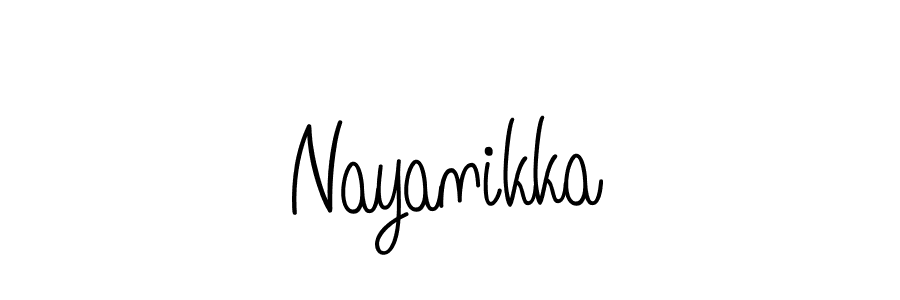How to make Nayanikka name signature. Use Angelique-Rose-font-FFP style for creating short signs online. This is the latest handwritten sign. Nayanikka signature style 5 images and pictures png