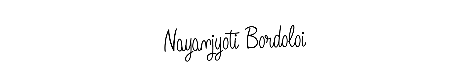 Create a beautiful signature design for name Nayanjyoti Bordoloi. With this signature (Angelique-Rose-font-FFP) fonts, you can make a handwritten signature for free. Nayanjyoti Bordoloi signature style 5 images and pictures png