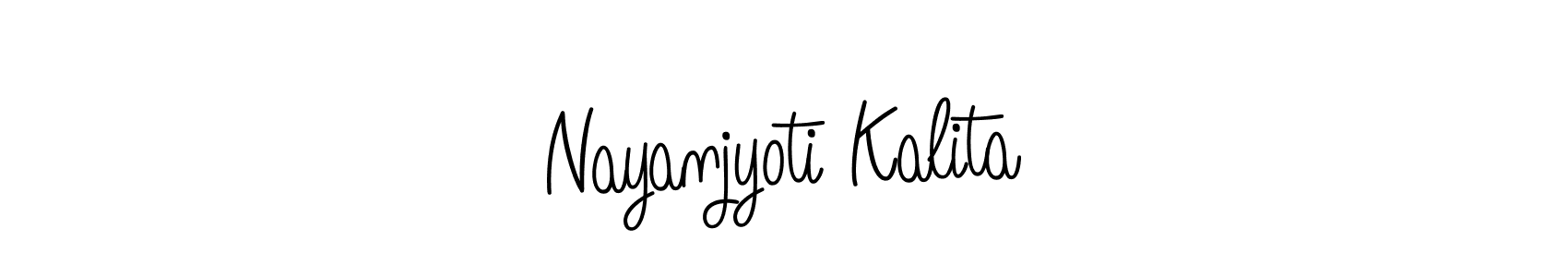 Make a beautiful signature design for name Nayanjyoti Kalita. With this signature (Angelique-Rose-font-FFP) style, you can create a handwritten signature for free. Nayanjyoti Kalita signature style 5 images and pictures png