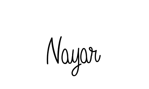 How to make Nayar signature? Angelique-Rose-font-FFP is a professional autograph style. Create handwritten signature for Nayar name. Nayar signature style 5 images and pictures png
