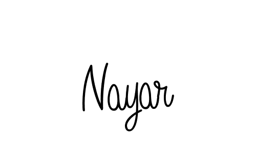 How to make Nayar signature? Angelique-Rose-font-FFP is a professional autograph style. Create handwritten signature for Nayar name. Nayar signature style 5 images and pictures png