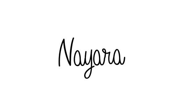 Make a beautiful signature design for name Nayara. With this signature (Angelique-Rose-font-FFP) style, you can create a handwritten signature for free. Nayara signature style 5 images and pictures png