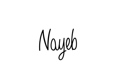 How to Draw Nayeb signature style? Angelique-Rose-font-FFP is a latest design signature styles for name Nayeb. Nayeb signature style 5 images and pictures png