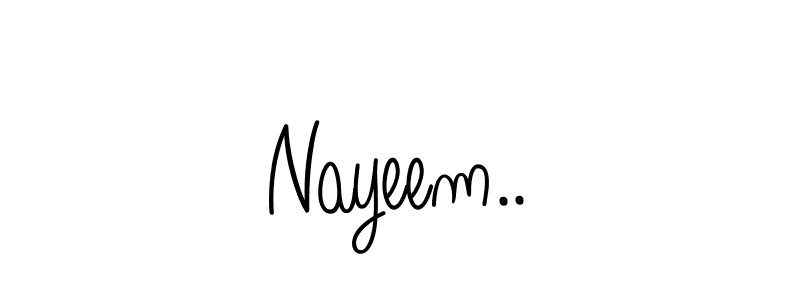 Make a beautiful signature design for name Nayeem... With this signature (Angelique-Rose-font-FFP) style, you can create a handwritten signature for free. Nayeem.. signature style 5 images and pictures png