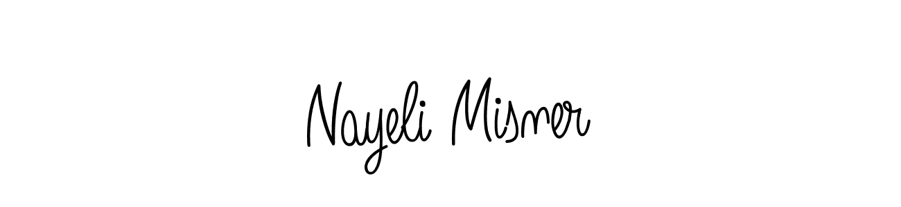 How to make Nayeli Misner name signature. Use Angelique-Rose-font-FFP style for creating short signs online. This is the latest handwritten sign. Nayeli Misner signature style 5 images and pictures png