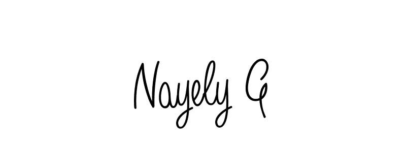 You can use this online signature creator to create a handwritten signature for the name Nayely G. This is the best online autograph maker. Nayely G signature style 5 images and pictures png