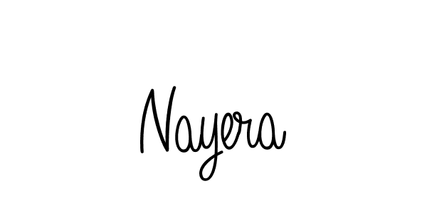 Use a signature maker to create a handwritten signature online. With this signature software, you can design (Angelique-Rose-font-FFP) your own signature for name Nayera. Nayera signature style 5 images and pictures png