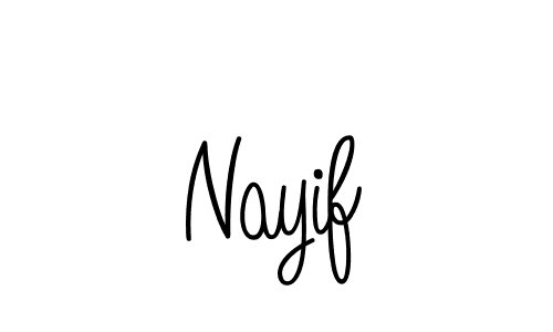 Create a beautiful signature design for name Nayif. With this signature (Angelique-Rose-font-FFP) fonts, you can make a handwritten signature for free. Nayif signature style 5 images and pictures png