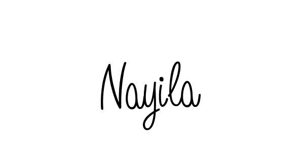 Use a signature maker to create a handwritten signature online. With this signature software, you can design (Angelique-Rose-font-FFP) your own signature for name Nayila. Nayila signature style 5 images and pictures png