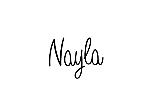 How to make Nayla name signature. Use Angelique-Rose-font-FFP style for creating short signs online. This is the latest handwritten sign. Nayla signature style 5 images and pictures png