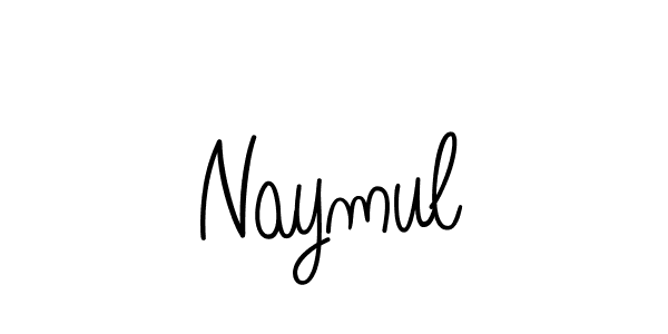 Design your own signature with our free online signature maker. With this signature software, you can create a handwritten (Angelique-Rose-font-FFP) signature for name Naymul. Naymul signature style 5 images and pictures png