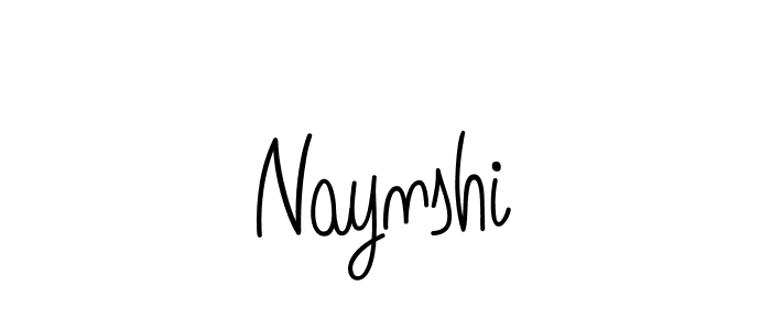 Create a beautiful signature design for name Naynshi. With this signature (Angelique-Rose-font-FFP) fonts, you can make a handwritten signature for free. Naynshi signature style 5 images and pictures png
