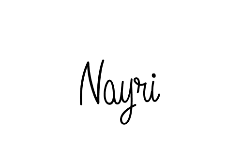 Make a beautiful signature design for name Nayri. With this signature (Angelique-Rose-font-FFP) style, you can create a handwritten signature for free. Nayri signature style 5 images and pictures png