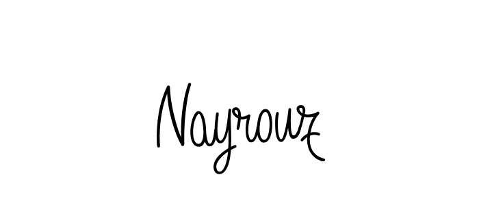 if you are searching for the best signature style for your name Nayrouz. so please give up your signature search. here we have designed multiple signature styles  using Angelique-Rose-font-FFP. Nayrouz signature style 5 images and pictures png