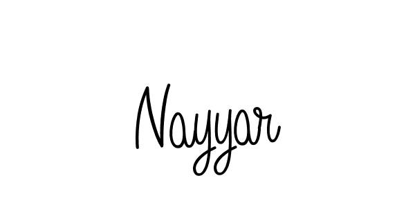 Design your own signature with our free online signature maker. With this signature software, you can create a handwritten (Angelique-Rose-font-FFP) signature for name Nayyar. Nayyar signature style 5 images and pictures png