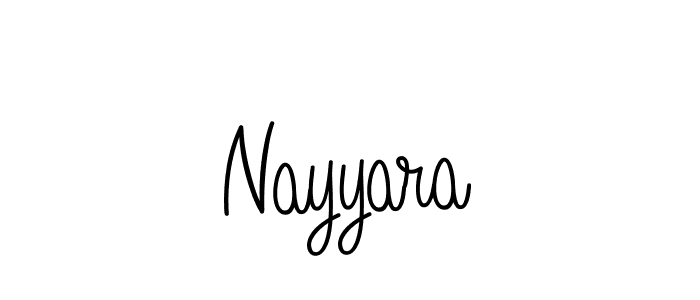 You should practise on your own different ways (Angelique-Rose-font-FFP) to write your name (Nayyara) in signature. don't let someone else do it for you. Nayyara signature style 5 images and pictures png