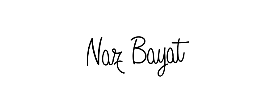 Check out images of Autograph of Naz Bayat name. Actor Naz Bayat Signature Style. Angelique-Rose-font-FFP is a professional sign style online. Naz Bayat signature style 5 images and pictures png