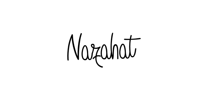 You should practise on your own different ways (Angelique-Rose-font-FFP) to write your name (Nazahat) in signature. don't let someone else do it for you. Nazahat signature style 5 images and pictures png