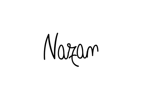 The best way (Angelique-Rose-font-FFP) to make a short signature is to pick only two or three words in your name. The name Nazan include a total of six letters. For converting this name. Nazan signature style 5 images and pictures png