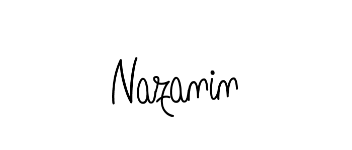 Create a beautiful signature design for name Nazanin. With this signature (Angelique-Rose-font-FFP) fonts, you can make a handwritten signature for free. Nazanin signature style 5 images and pictures png