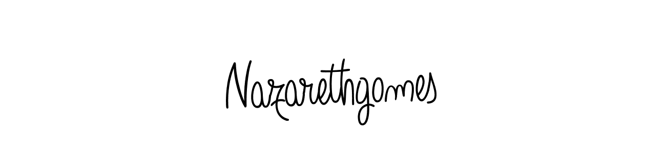 You can use this online signature creator to create a handwritten signature for the name Nazarethgomes. This is the best online autograph maker. Nazarethgomes signature style 5 images and pictures png