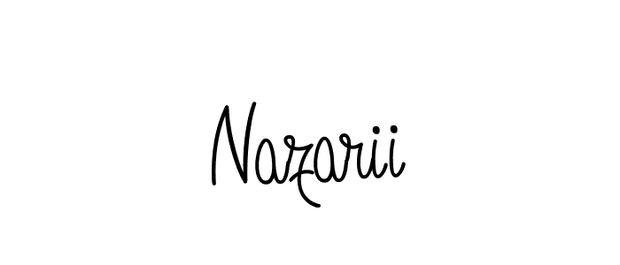 The best way (Angelique-Rose-font-FFP) to make a short signature is to pick only two or three words in your name. The name Nazarii include a total of six letters. For converting this name. Nazarii signature style 5 images and pictures png