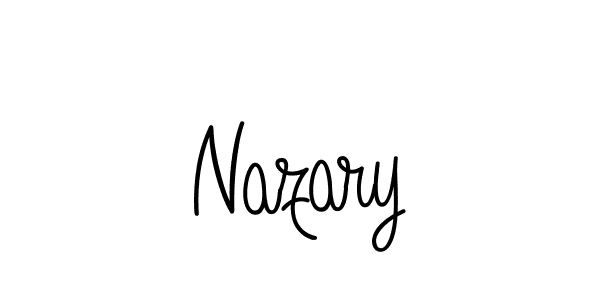 Nazary stylish signature style. Best Handwritten Sign (Angelique-Rose-font-FFP) for my name. Handwritten Signature Collection Ideas for my name Nazary. Nazary signature style 5 images and pictures png