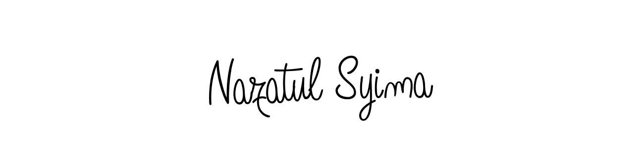 How to Draw Nazatul Syima signature style? Angelique-Rose-font-FFP is a latest design signature styles for name Nazatul Syima. Nazatul Syima signature style 5 images and pictures png