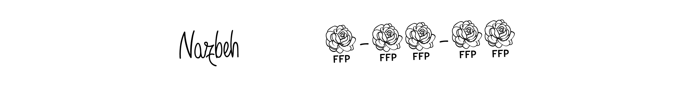 Use a signature maker to create a handwritten signature online. With this signature software, you can design (Angelique-Rose-font-FFP) your own signature for name Nazbeh          6-24-24. Nazbeh          6-24-24 signature style 5 images and pictures png