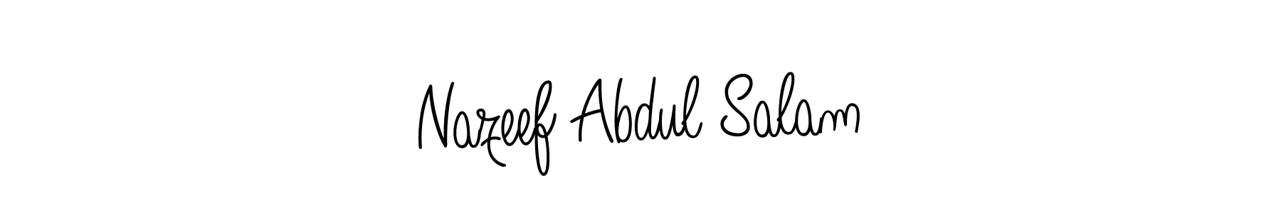 Create a beautiful signature design for name Nazeef Abdul Salam. With this signature (Angelique-Rose-font-FFP) fonts, you can make a handwritten signature for free. Nazeef Abdul Salam signature style 5 images and pictures png