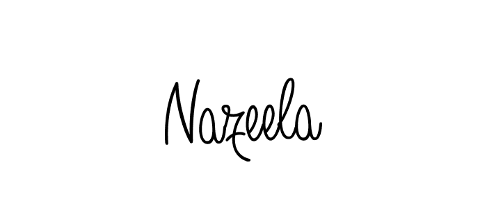 How to Draw Nazeela signature style? Angelique-Rose-font-FFP is a latest design signature styles for name Nazeela. Nazeela signature style 5 images and pictures png