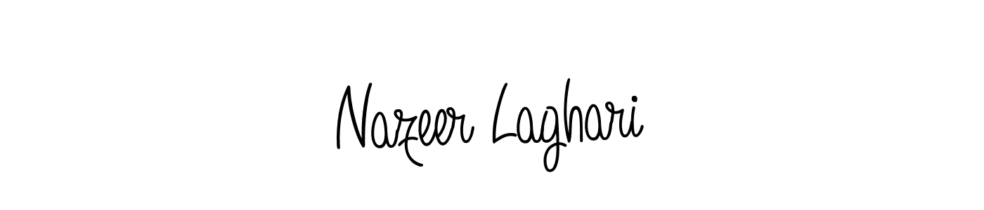 How to make Nazeer Laghari name signature. Use Angelique-Rose-font-FFP style for creating short signs online. This is the latest handwritten sign. Nazeer Laghari signature style 5 images and pictures png