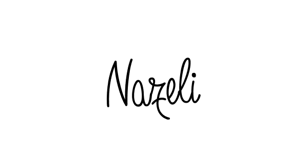 How to make Nazeli name signature. Use Angelique-Rose-font-FFP style for creating short signs online. This is the latest handwritten sign. Nazeli signature style 5 images and pictures png