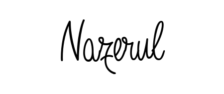 A sleek calligraphic signature for name Nazerul utilizing Angelique-Rose-font-FFP styling. Great for adding personal signatures to photos and art. Nazerul signature style 5 images and pictures png