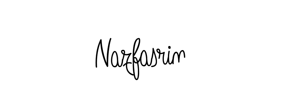 Make a beautiful signature design for name Nazfasrin. With this signature (Angelique-Rose-font-FFP) style, you can create a handwritten signature for free. Nazfasrin signature style 5 images and pictures png