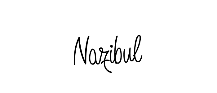 Design your own signature with our free online signature maker. With this signature software, you can create a handwritten (Angelique-Rose-font-FFP) signature for name Nazibul. Nazibul signature style 5 images and pictures png