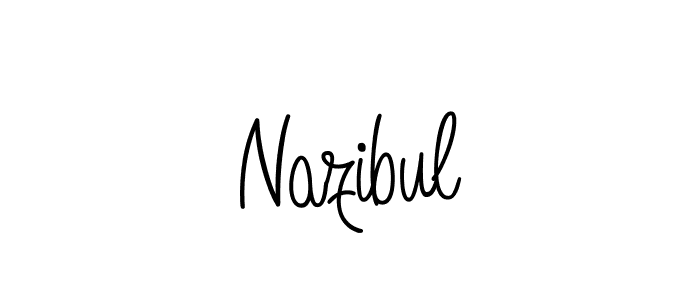 Design your own signature with our free online signature maker. With this signature software, you can create a handwritten (Angelique-Rose-font-FFP) signature for name Nazibul. Nazibul signature style 5 images and pictures png