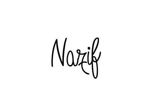 Nazif stylish signature style. Best Handwritten Sign (Angelique-Rose-font-FFP) for my name. Handwritten Signature Collection Ideas for my name Nazif. Nazif signature style 5 images and pictures png