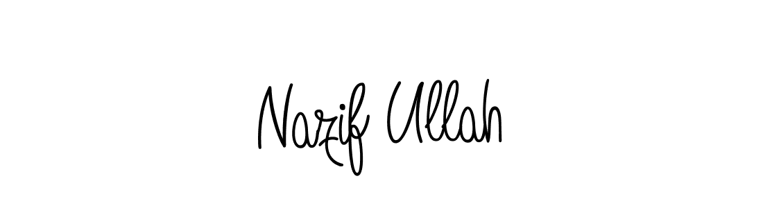 Make a beautiful signature design for name Nazif Ullah. With this signature (Angelique-Rose-font-FFP) style, you can create a handwritten signature for free. Nazif Ullah signature style 5 images and pictures png