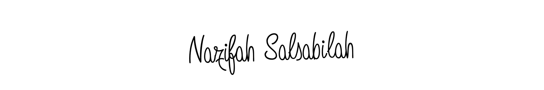 How to Draw Nazifah Salsabilah signature style? Angelique-Rose-font-FFP is a latest design signature styles for name Nazifah Salsabilah. Nazifah Salsabilah signature style 5 images and pictures png