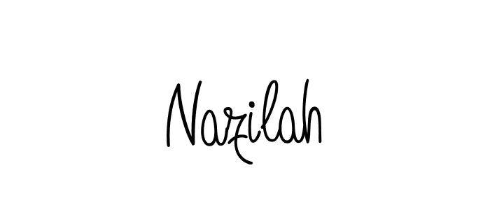 How to make Nazilah signature? Angelique-Rose-font-FFP is a professional autograph style. Create handwritten signature for Nazilah name. Nazilah signature style 5 images and pictures png